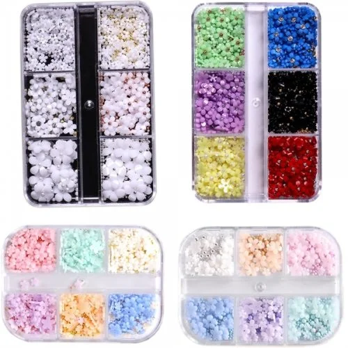 3D Blumen Nail Art Sommernägel Keramik Flower Nägel